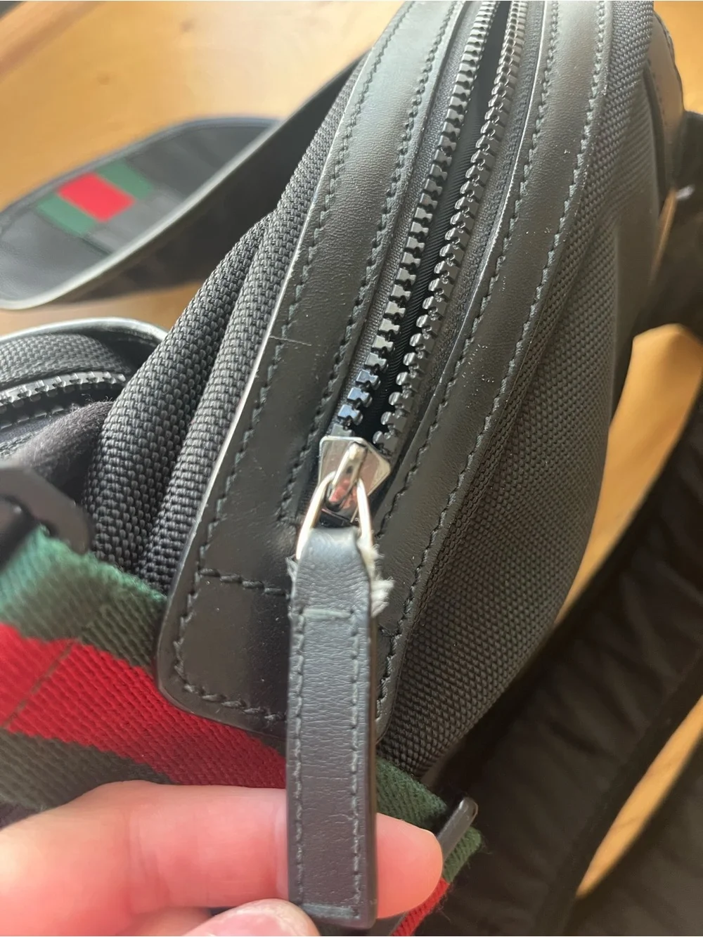 Gucci black canvas backpack with removable belt bag /fanny pack